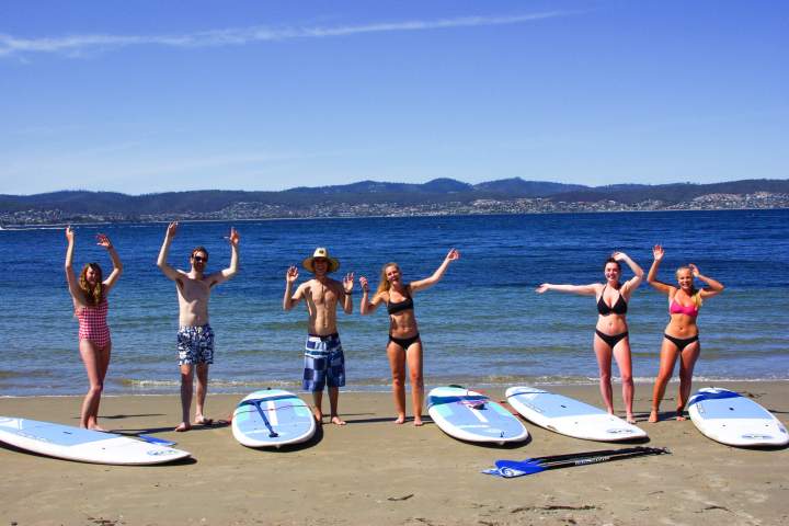 Happy people on the beach