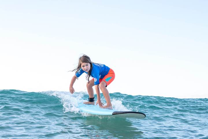 girl on the surf